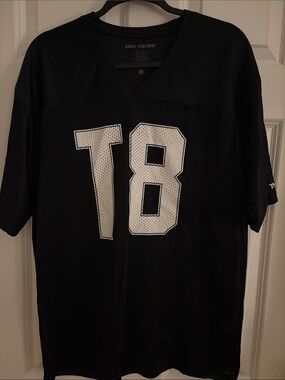 Tate McRae Black Mesh Jersey official merch with T8 logo